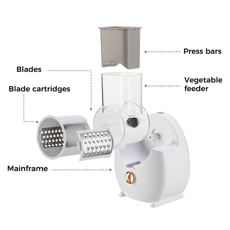 Zenvy Electric Slicer – One-Click Vegetable & Cheese Shredder